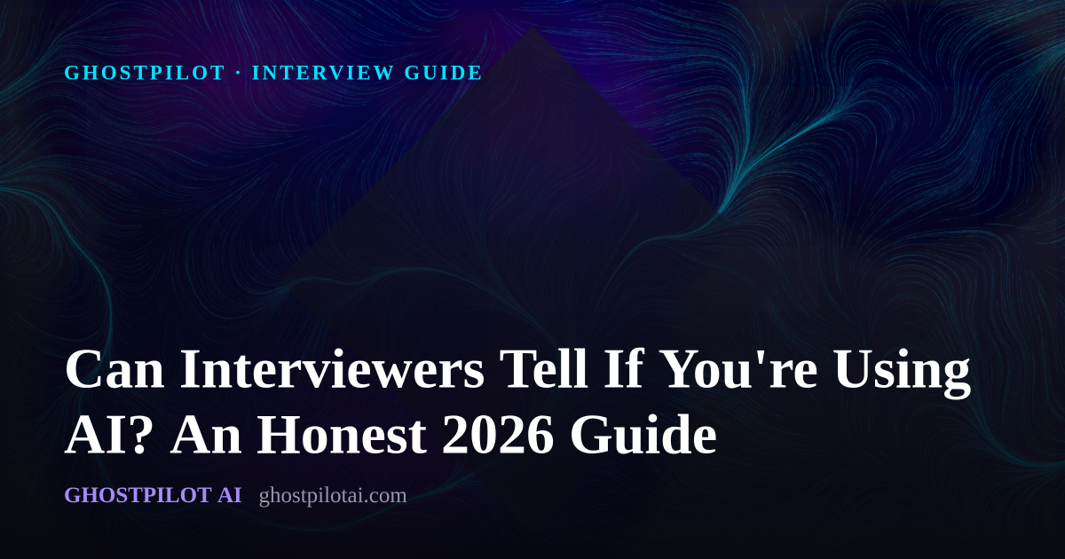 GhostPilot interview guide: Can Interviewers Tell If You're Using AI? An Honest 2026 Guide